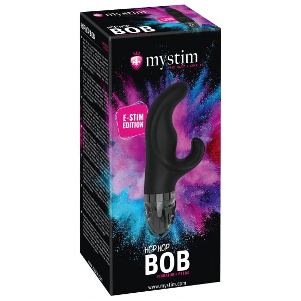 mystim Hop Hop Bob E-Stim - električni vibrator na punjenje (crni) 