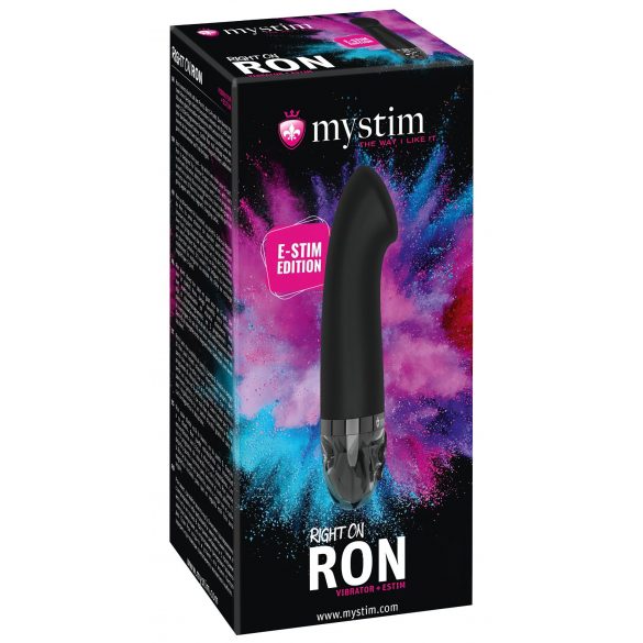 mystim Right on Ron E-Stim - električni vibrator G-točke na baterije (crni) 