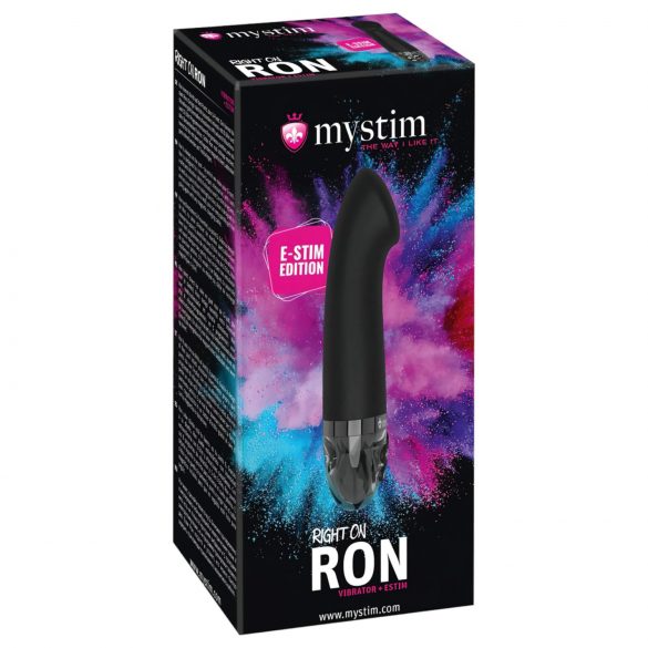 mystim Right on Ron E-Stim - električni vibrator G-točke na baterije (crni) 