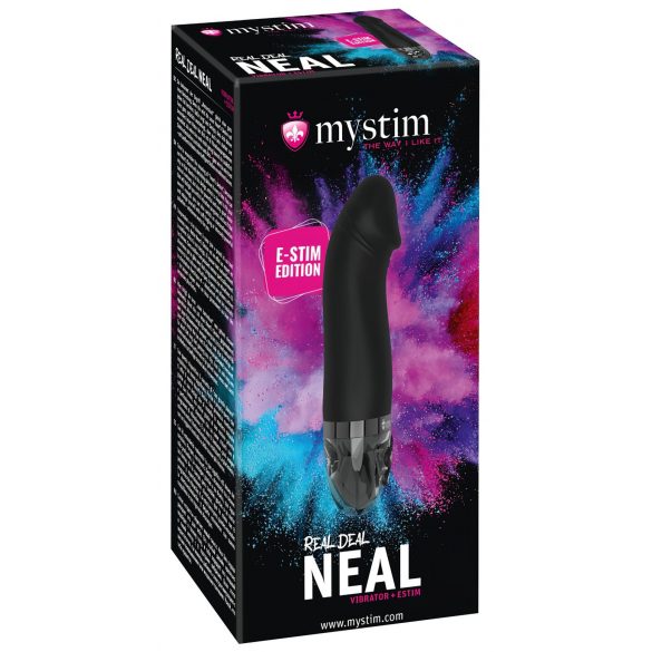 mystim Real Deal Neal E-Stim - bežični električni vibrator (crni) 