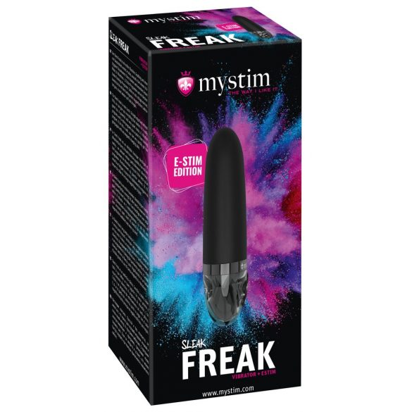 mystim Sleak Freak E-Stim - električni vibrator na baterije (crni) 