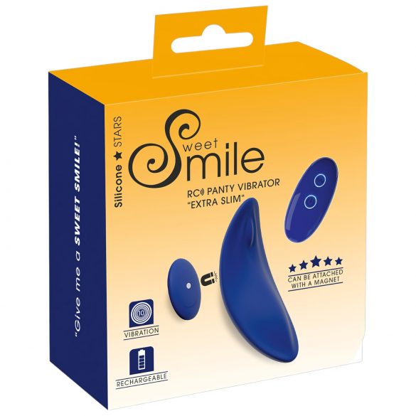 Smile - ekstra tanki vibrator gaćice s daljinskim upravljačem (plavi)