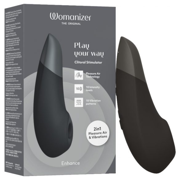 Womanizer Enhance - crni stimulator klitorisa zračnim valovima