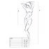 Passion BS025 - mreža sa strane, mini haljina s dugim rukavima (bijela) - SL