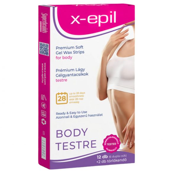 X-Epil - gotove premium gel trake za depilaciju (12 kom) - za tijelo