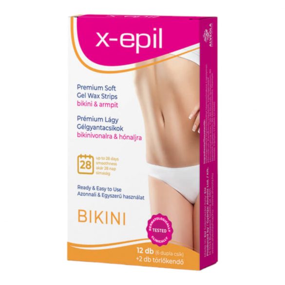 X-Epil - vrhunska traka od gel smole spremna za upotrebu 12 kom - bikini/pazuh 