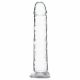 Addiction Crystal - nožni dildo (proziran) - 18cm 