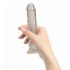 Addiction Crystal - nožni dildo (proziran) - 18cm 