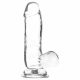 Addiction Crystal - stopalo, testis dildo (proziran) - 15cm 