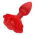 Lonely Rose Plug - punjivi, radio analni vibrator (crveni) 