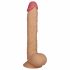 Lovetoy King-Sized - realistični testikularni dildo s vakuumskom čašicom - 25 cm (prirodni) 