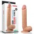 Lovetoy King-Sized - realistični testikularni dildo s vakuumskom čašicom - 25 cm (prirodni) 