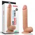 Lovetoy King-Sized - realistični testikularni dildo s vakuumskom čašicom - 25 cm (prirodni) 