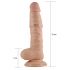 Lovetoy Real Extreme - vakuumska čašica, dildo za testise - 21 cm (prirodni) 