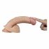 Lovetoy Real Extreme - G-točka dildo s testisima i bazom - 21 cm (prirodno)