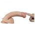 Lovetoy Real Extreme - G-točka dildo s testisima i bazom - 21 cm (prirodno)