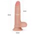 Lovetoy Nature Cock - dvostruki slojni realistični dildo - 18cm (prirodni)