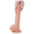 Lovetoy Nature Cock - realistični dildo s prijanjajućim postoljem - 21 cm (prirodna boja)