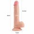 Lovetoy Nature Cock - realističan dildo s vakuumom - 21 cm (prirodni) 