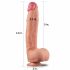 Lovetoy Nature Cock - dvostruki realistični dildo - 30 cm (naturalan)