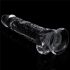 Lovetoy Flawless Clear - vakuumska čašica, dildo za testise - 19 cm (proziran) 