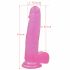 Lovetoy Jelly Studs - realistični dildo s postoljem - 20 cm (roza)