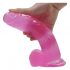 Lovetoy Jelly Studs - realistični dildo s postoljem - 20 cm (roza)