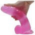 Lovetoy Jelly Studs - realistični dildo s postoljem - 20 cm (roza)