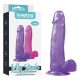 Lovetoy Jelly Studs - realistični dildo s postoljem - 20 cm (ljubičasti)