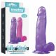 Lovetoy Jelly Studs - realistični dildo s postoljem - 20 cm (ljubičasti)