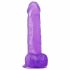 Lovetoy Jelly Studs - realistični dildo s postoljem - 20 cm (ljubičasti)