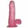 Lovetoy Jelly Studs - realistični dildo s postoljem - 15 cm (roza)