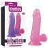 Lovetoy Jelly Studs - realistični dildo s postoljem - 15 cm (roza)