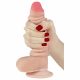 Lovetoy Sliding-Skin - dvoslojni dildo - 18 cm (prirodni) 