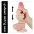 Lovetoy Sliding-Skin - dvoslojni dildo - 18 cm (prirodni) 