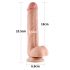 Lovetoy Sliding-Skin - dvoslojni dildo - 23 cm (prirodni) 