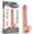 Lovetoy Sliding-Skin - dvostruki sloj dildo s vakuumskim postoljem - 23 cm (prirodna boja)