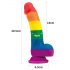 Lovetoy Prider - realistični dildo od tekućeg silikona - 19 cm (duga)