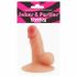 Lovetoy - držač za telefon s vakuumom - mini dildo (prirodni) 