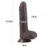 Lovetoy Sliding-Skin - dvoslojni dildo - 18 cm (smeđi) 