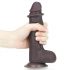 Lovetoy Sliding-Skin - dvoslojni dildo - 18 cm (smeđi) 