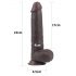 Lovetoy Sliding-Skin - dvoslojni dildo - 23 cm (smeđi) 