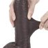 Lovetoy Sliding-Skin - dvoslojni dildo - 23 cm (smeđi) 