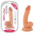 Mr. Rude - realističan dildo s ljepljivim potplatima, testisi - 18 cm (prirodni) 