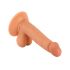 Mr. Rude - realističan dildo s ljepljivim potplatima, testisi - 17 cm (prirodni) 