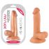 Mr. Rude - vakuumsko postolje, s testisima realistični dildo - 17 cm (natur)