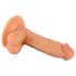 Mr. Rude - vakuumsko postolje, s testisima realistični dildo - 17 cm (natur)