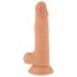 Gospodin Rude - dildo s vakuumskim postoljem i testisima - 19cm (prirodan)