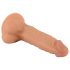 Gospodin Rude - dildo s vakuumskim postoljem i testisima - 19cm (prirodan)