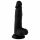 Mr. Rude - realističan dildo s ljepljivim potplatima, testisi - 19 cm (crni) 